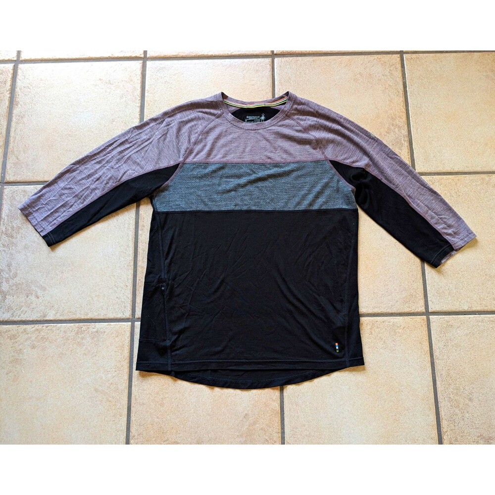 Smartwool Merino Sport 150 Men's M Crew Neck 3/4 Sleeve Tee Stretch Pocket